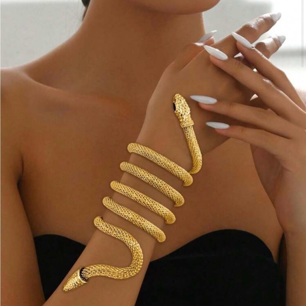 Gold Snake Arm Bracelet